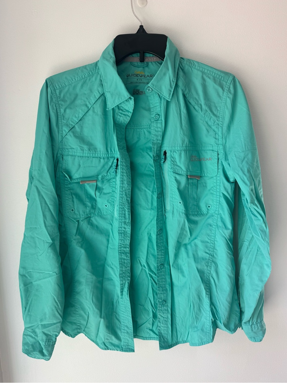 Cabelas Women’s Guidewear Long Sleeve - UPF 50 - Aqua Blue - S - NWOT